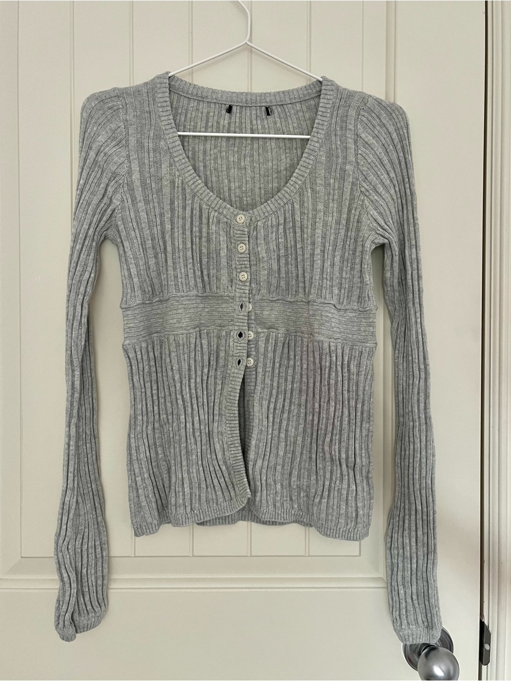 Brandy Melville grey button cardigan sweater top